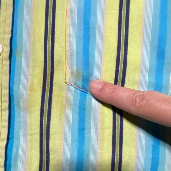 Striped Button‎ Down Shirt Long Sleeve Colorful Casual Menswear - Picture 4 of 7